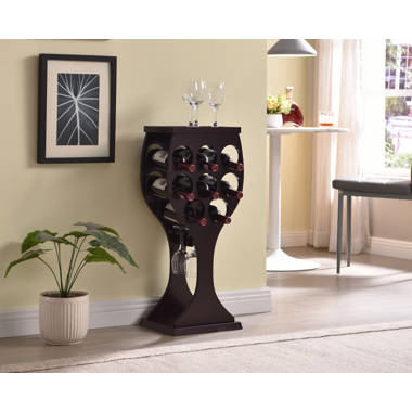 Wine rack shaped like wine bottle and glass new arrivals